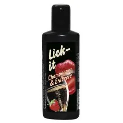 Champagne Met Aardbei Glijmiddel