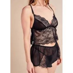 Clementine Shortama Setje - Zwart -Verzorging Verkoop Clementine Shortama setje Zwart 3