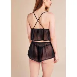 Clementine Shortama Setje - Zwart -Verzorging Verkoop Clementine Shortama setje Zwart 4