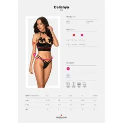 Delishya Lingerie Set Met BH Met Open Cups En String - Zwart 7 Delishya Lingerie Set Met BH Met Open Cups En String - Zwart -Verzorging Verkoop Delishya Lingerie Set met BH met Open Cups en String Zwart 3