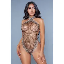 Driving Me Wild Stoute Visnet Body Lingerie - Zwart