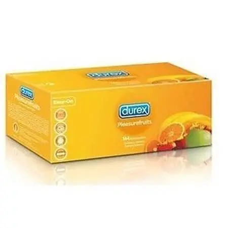Durex Condooms Pleasurefruits Voordeelverpakking 144st. 3 Durex Condooms Pleasurefruits Voordeelverpakking 144st.