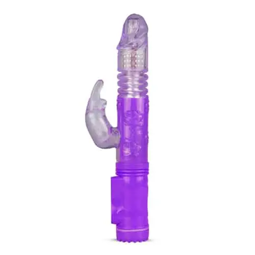 EasyToys Stotende Rabbit Vibrator - Paars 5 EasyToys Stotende Rabbit Vibrator - Paars - Afbeelding 3