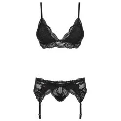 Eva Kanten Jarretel Lingerie Setje - Zwart 9 Eva Kanten Jarretel Lingerie Setje - Zwart -Verzorging Verkoop Eva Kanten Jarretel Lingerie Setje Zwart 3