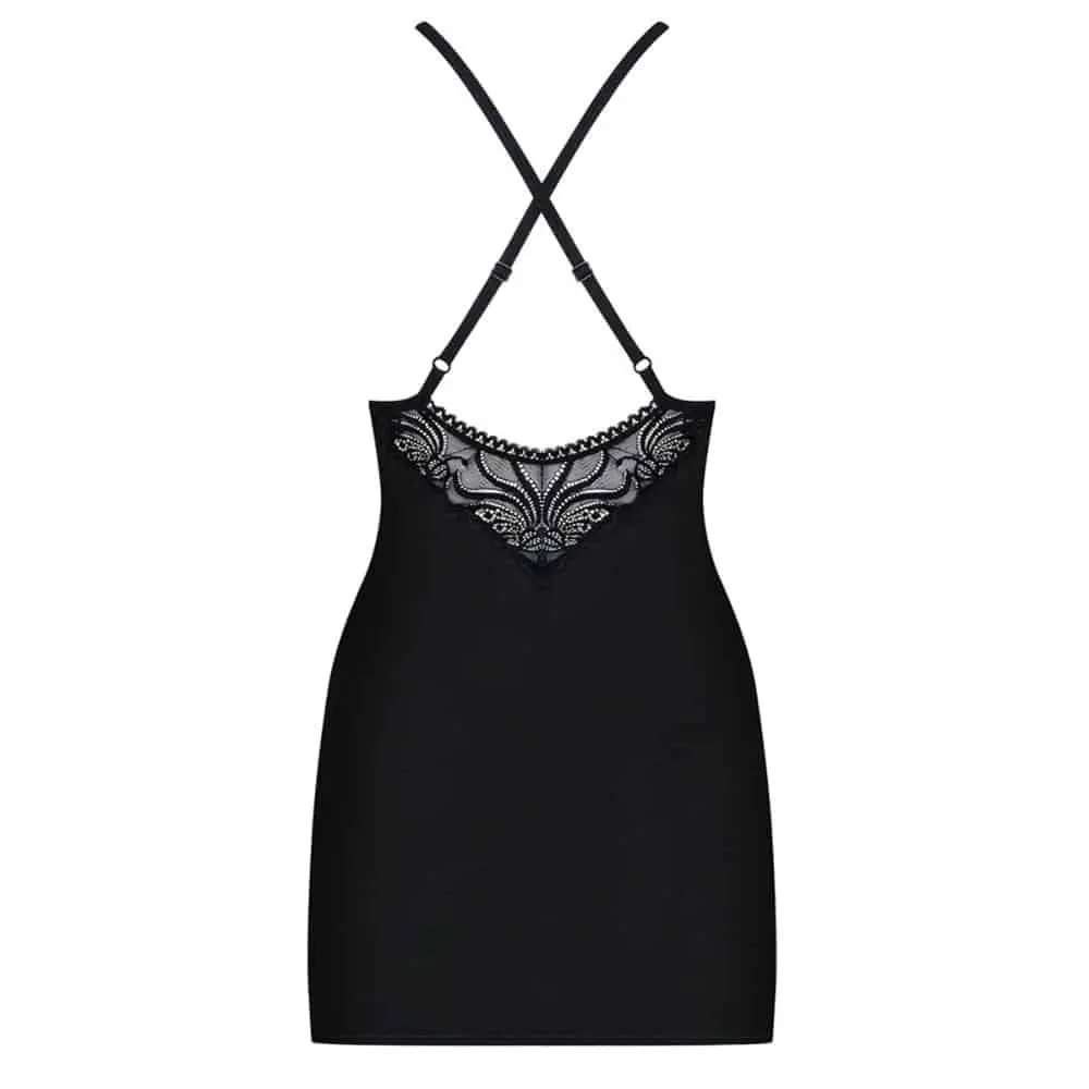 Helen Sexy Doorschijnende Slipdress Met Kant - Zwart 6 Helen Sexy Doorschijnende Slipdress Met Kant - Zwart - Afbeelding 4