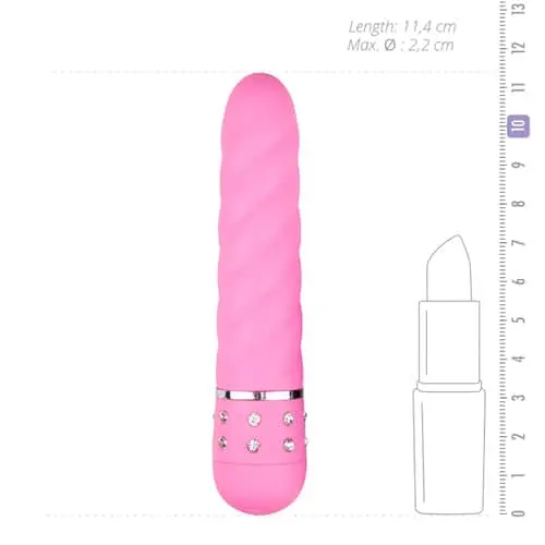 Mini Vibrator Gedraaid - Roze 3 Mini Vibrator Gedraaid - Roze - Afbeelding 2