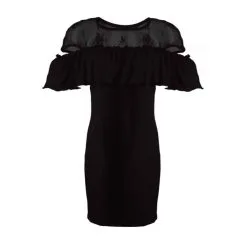 Nastia Jurkje Met Hals Van Kant - Zwart -Verzorging Verkoop Nastia Jurkje met Hals van Kant Zwart 3